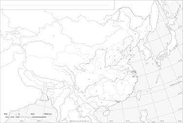 Un Fond De Carte De La Chine Langlois Histoire Et Géographie